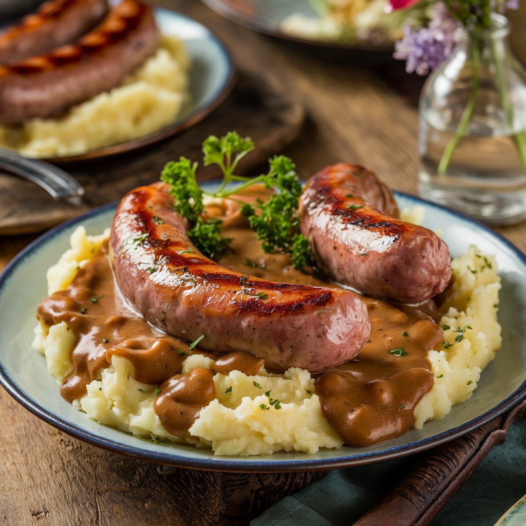 mashed potatoes with sausage