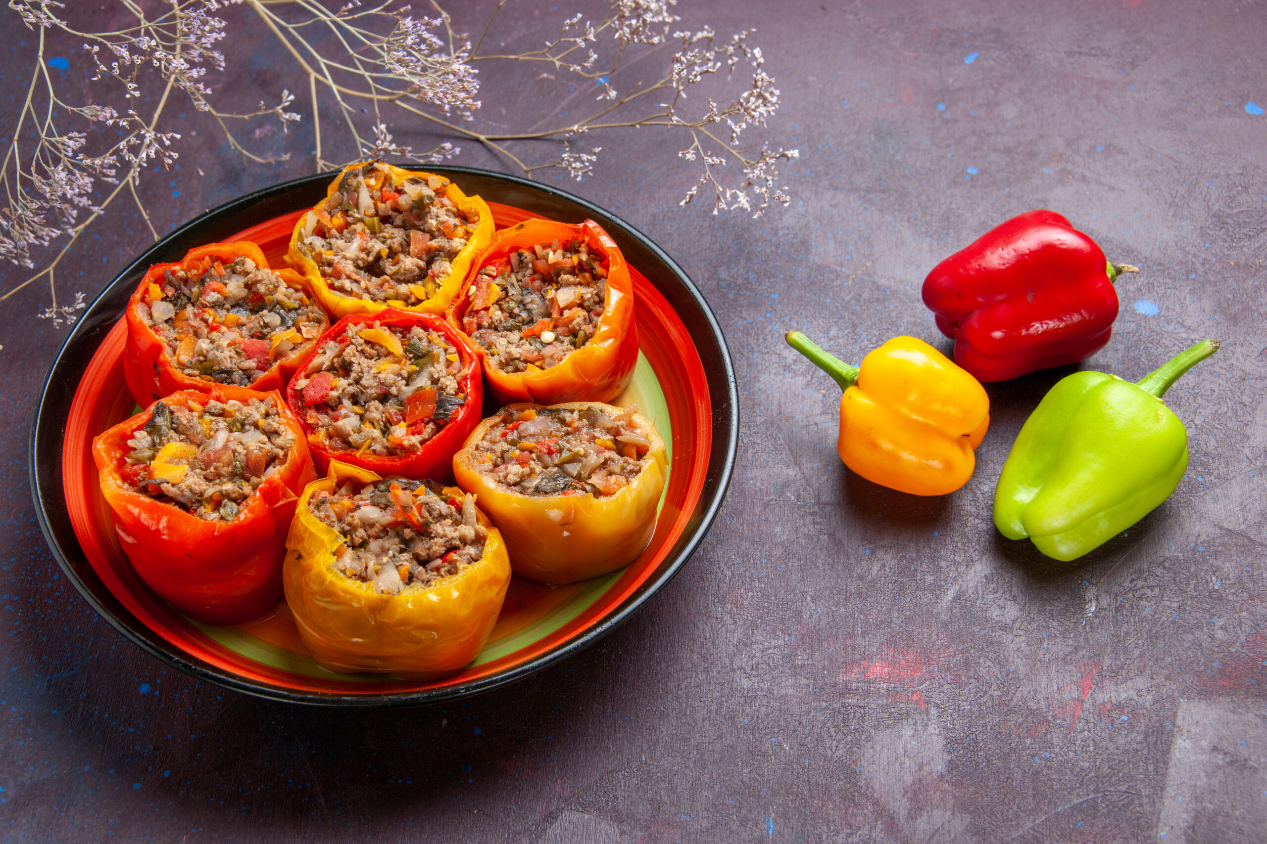 Stuffed Bell Peppers with Quinoa and Ground Turkey